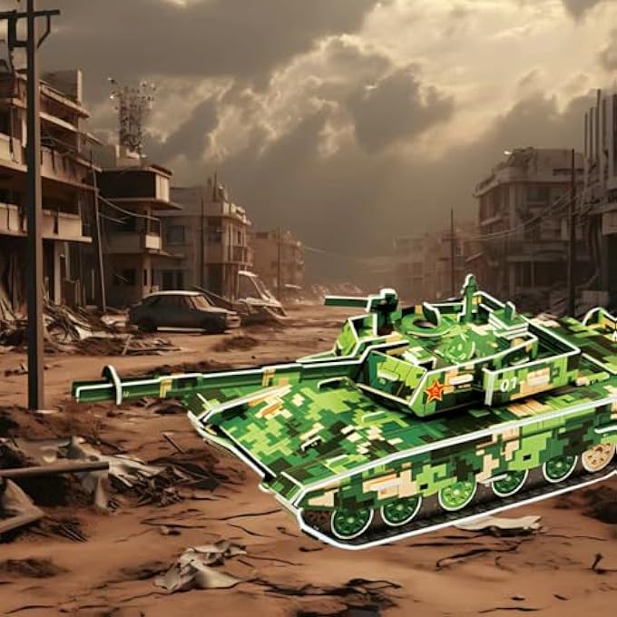 3D PUZZLE TYPE BATTLE TANK, WAR MACHINE CRAFT MODEL KITS FOR ADULTS FOR BUILDING, 3D PUZZLES FOR ADULTS AND TEENAGERS, HOME DECORATION, COLLECTION - Image 2